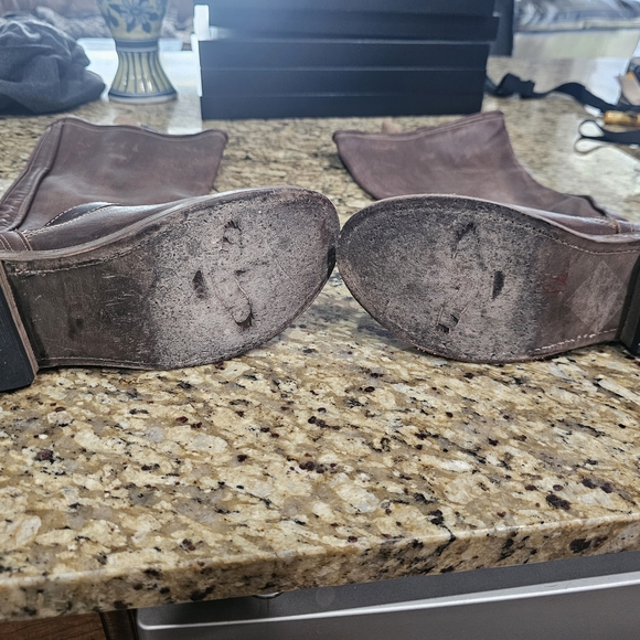 Freebird by Steven Distressed Brown Moto Boots Contra - Picture 4 of 6